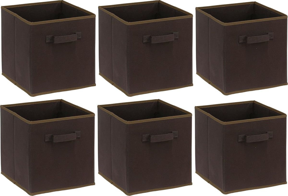 11-Inch Foldable Cube Storage Bins, Pink, 6-Pack