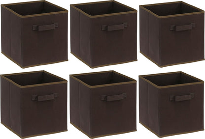 11-Inch Foldable Cube Storage Bins, Pink, 6-Pack