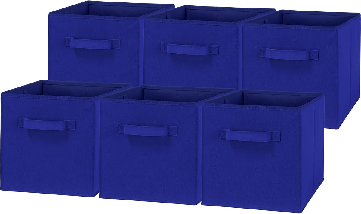 11-Inch Foldable Cube Storage Bins, Pink, 6-Pack