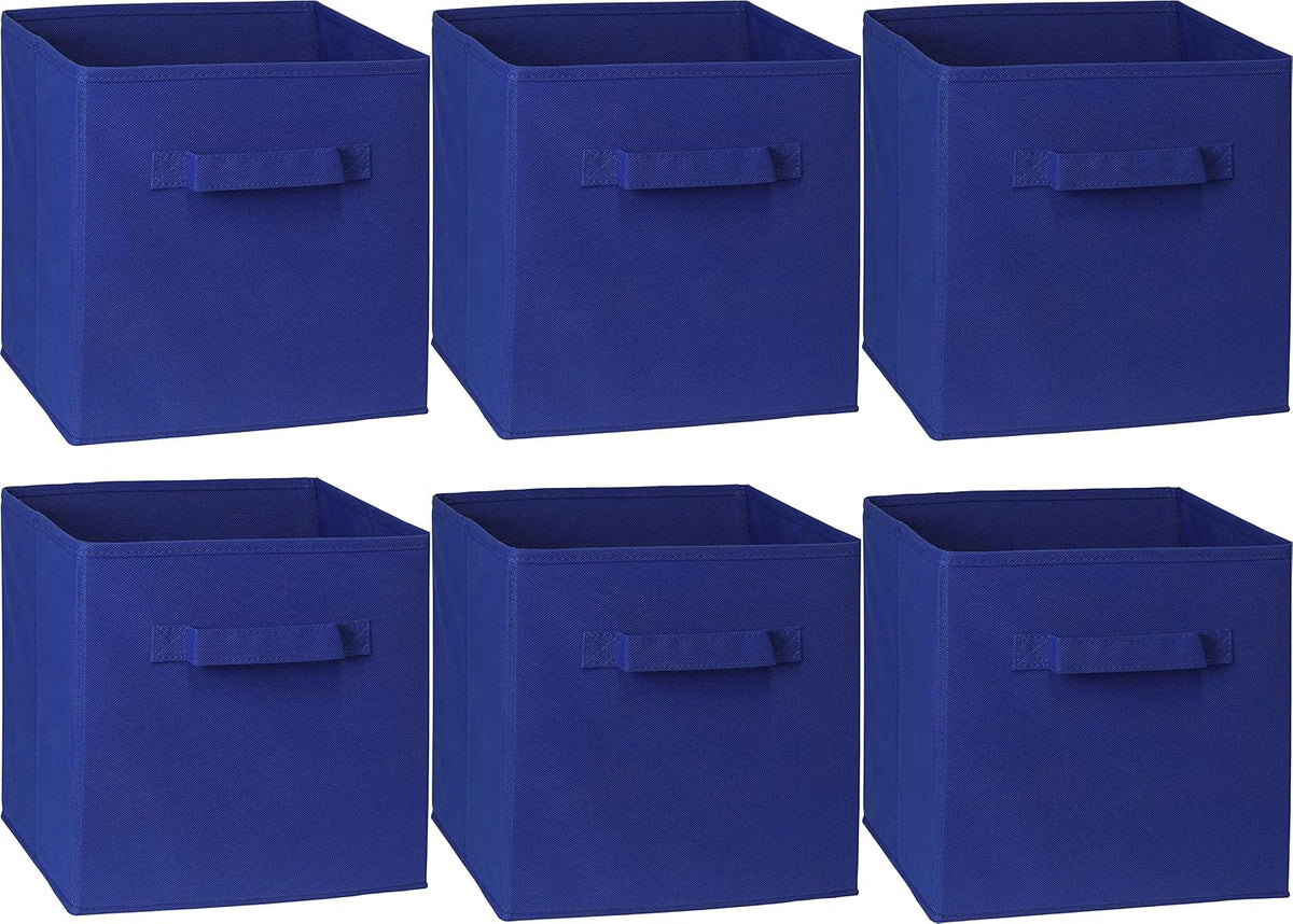 11-Inch Foldable Cube Storage Bins, Pink, 6-Pack