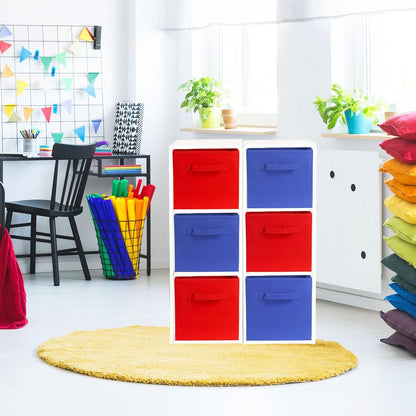 11-Inch Foldable Cube Storage Bins, Pink, 6-Pack
