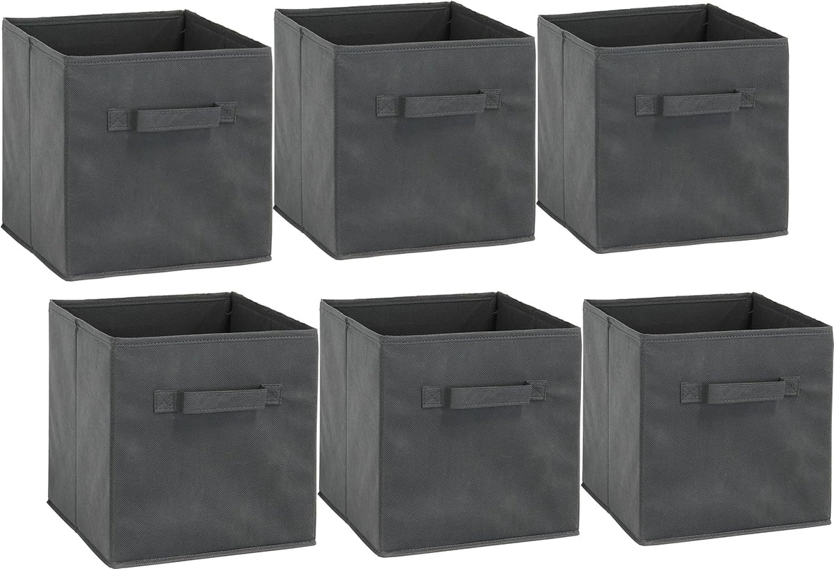 11-Inch Foldable Cube Storage Bins, Pink, 6-Pack