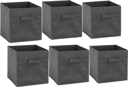11-Inch Foldable Cube Storage Bins, Pink, 6-Pack