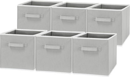 11-Inch Foldable Cube Storage Bins, Pink, 6-Pack