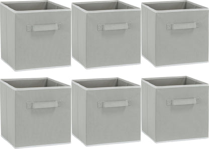 11-Inch Foldable Cube Storage Bins, Pink, 6-Pack