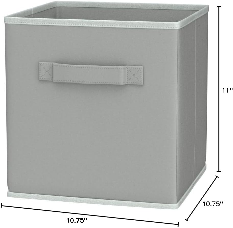 11-Inch Foldable Cube Storage Bins, Pink, 6-Pack