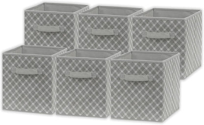 11-Inch Foldable Cube Storage Bins, Pink, 6-Pack