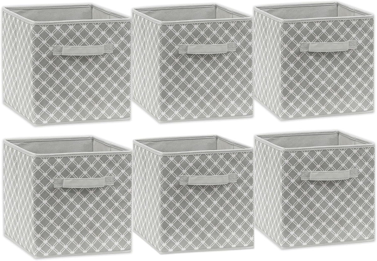 11-Inch Foldable Cube Storage Bins, Pink, 6-Pack