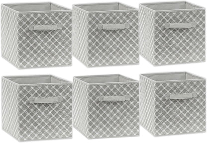 11-Inch Foldable Cube Storage Bins, Pink, 6-Pack
