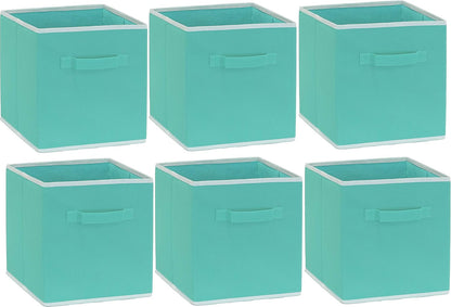 11-Inch Foldable Cube Storage Bins, Pink, 6-Pack