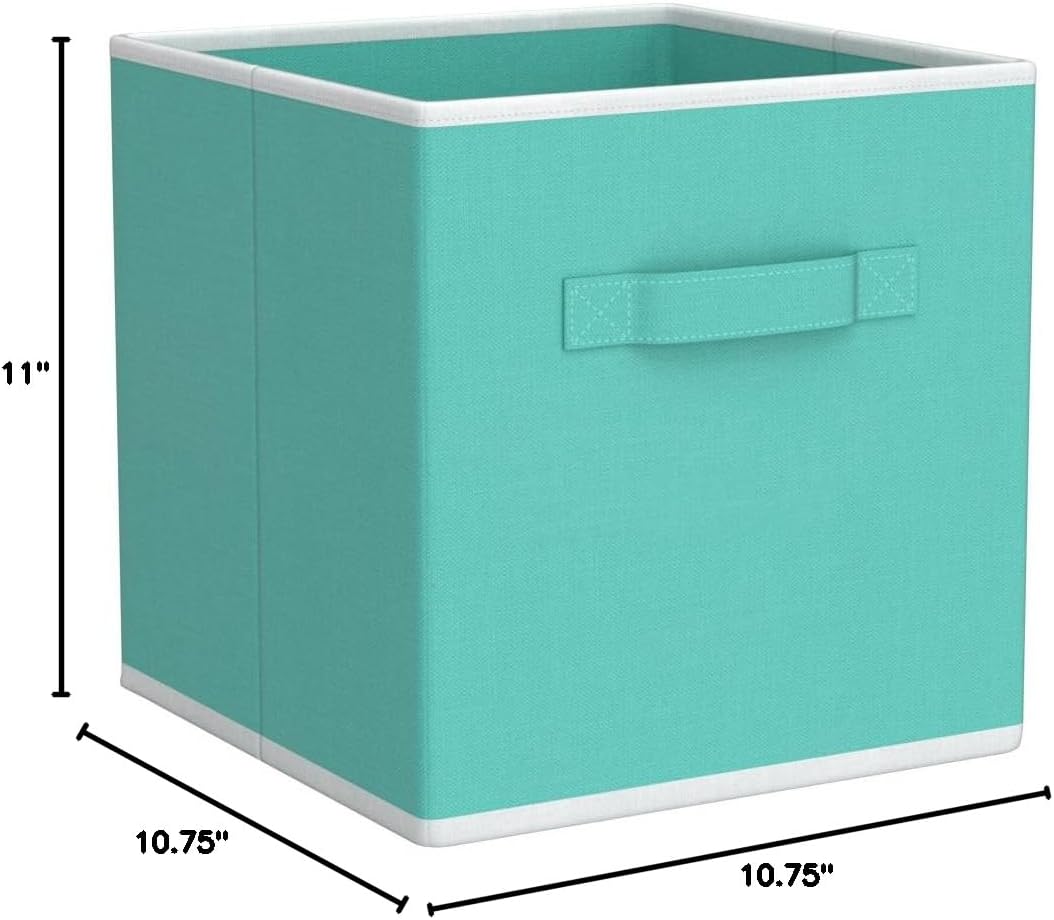 11-Inch Foldable Cube Storage Bins, Pink, 6-Pack