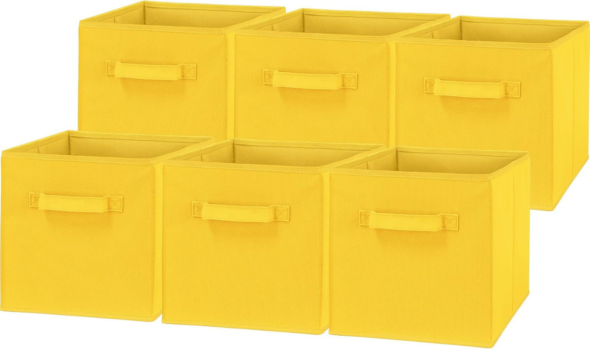 11-Inch Foldable Cube Storage Bins, Pink, 6-Pack