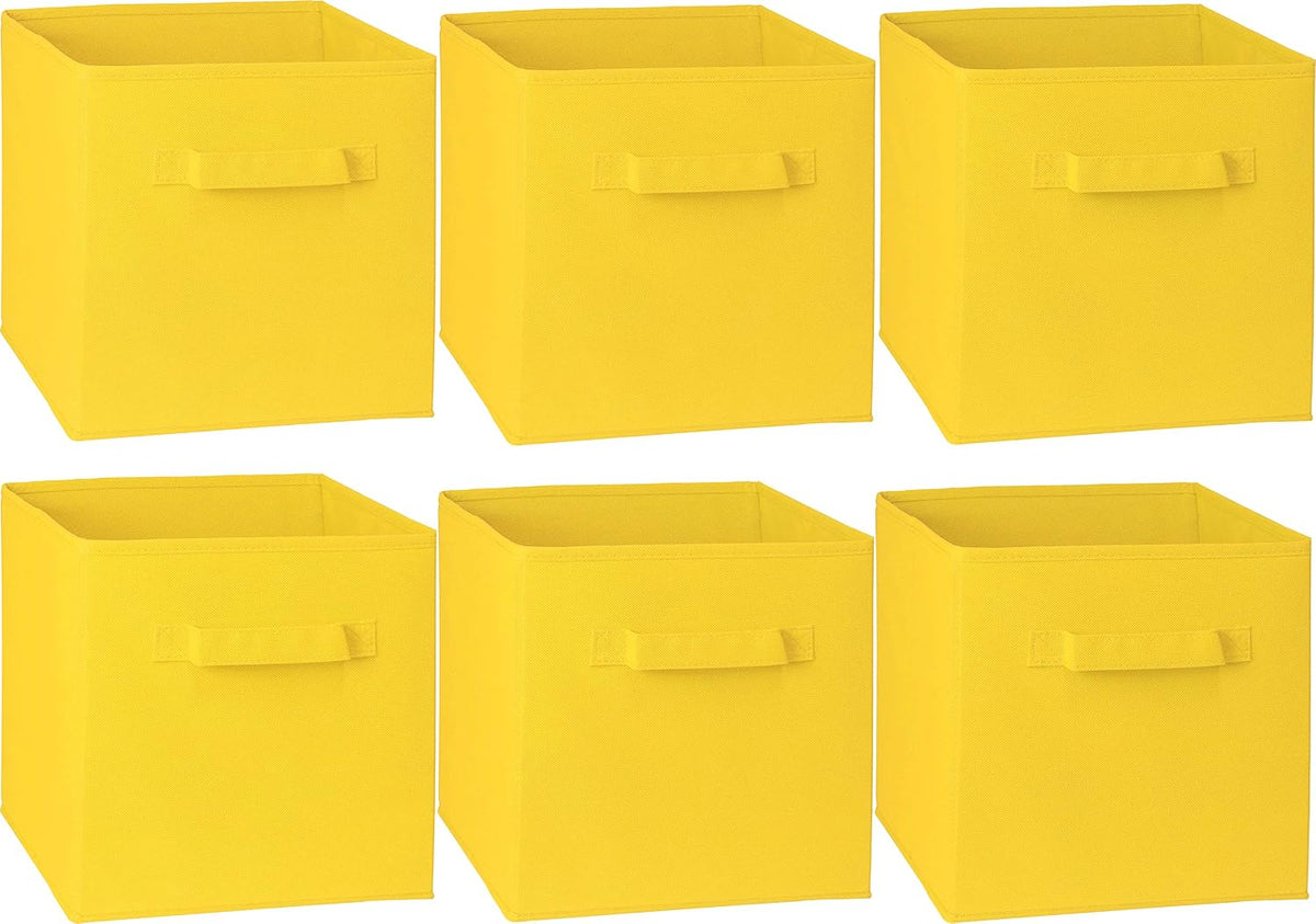 11-Inch Foldable Cube Storage Bins, Pink, 6-Pack