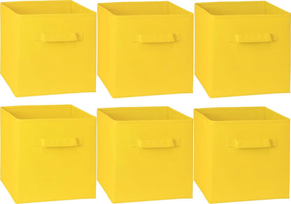 11-Inch Foldable Cube Storage Bins, Pink, 6-Pack