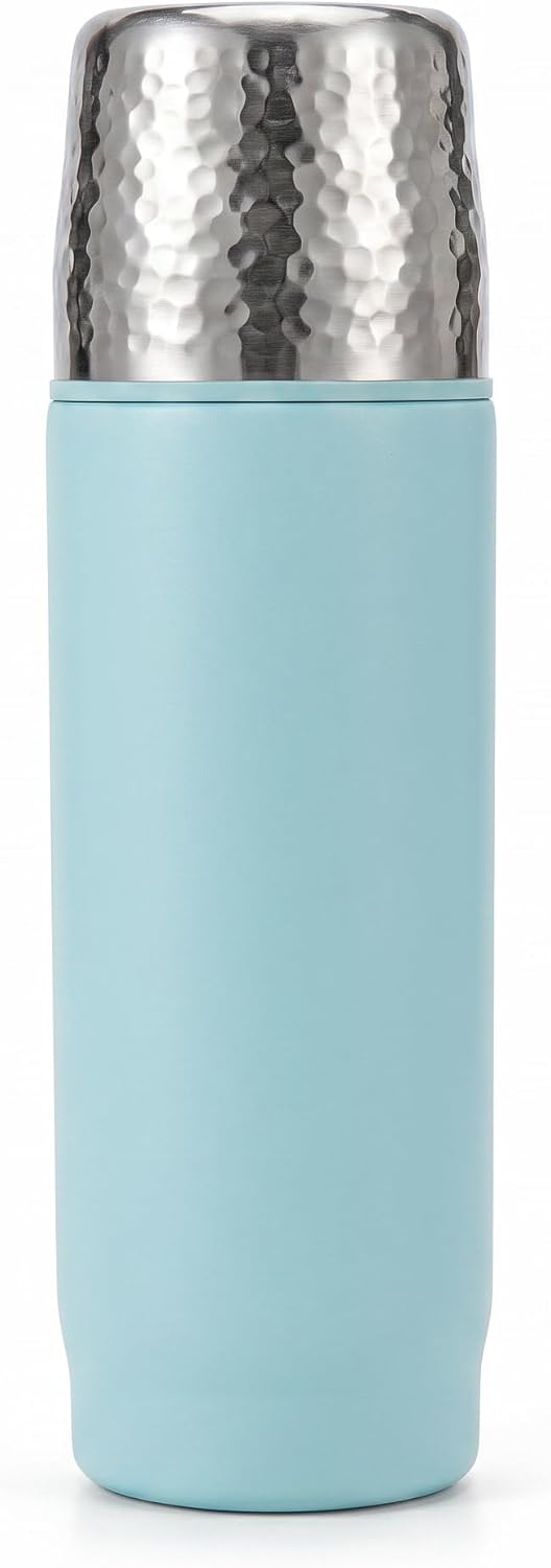 Travel Coffee Mug | 16oz Ceramic-Lined Insulated Stainless Steel Tumbler | Leak-Proof and Cup Holder Friendly (Vivid Orange)