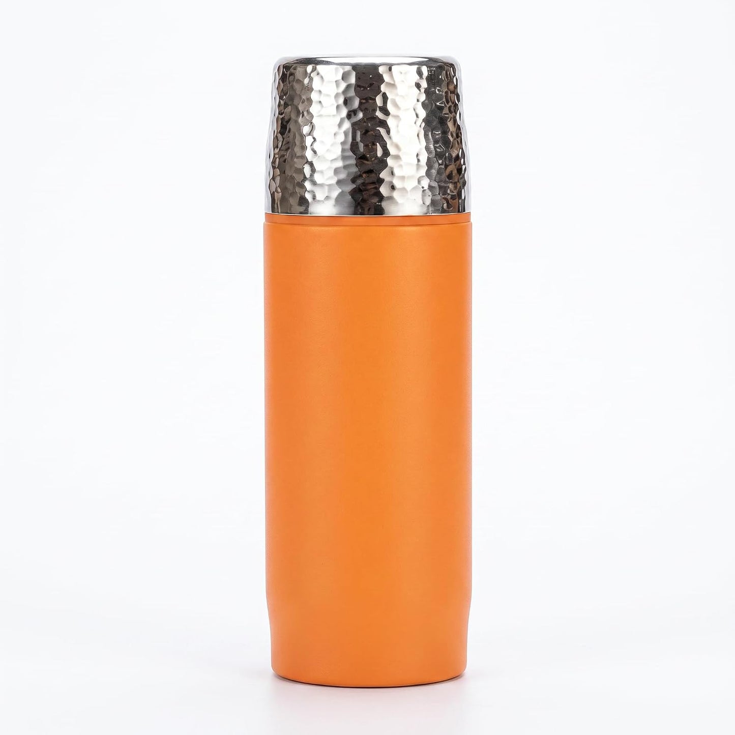 Travel Coffee Mug | 16oz Ceramic-Lined Insulated Stainless Steel Tumbler | Leak-Proof and Cup Holder Friendly (Vivid Orange)