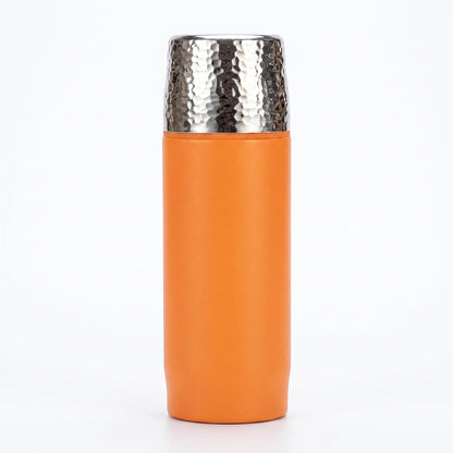 Travel Coffee Mug | 16oz Ceramic-Lined Insulated Stainless Steel Tumbler | Leak-Proof and Cup Holder Friendly (Vivid Orange)