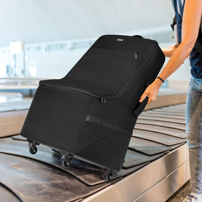 Car Seat Travel Bag with 4 Spinner Wheels & Stable Base