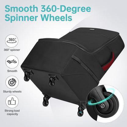 Car Seat Travel Bag with 4 Spinner Wheels & Stable Base