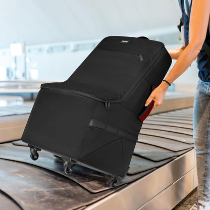Car Seat Travel Bag with 4 Spinner Wheels & Stable Base