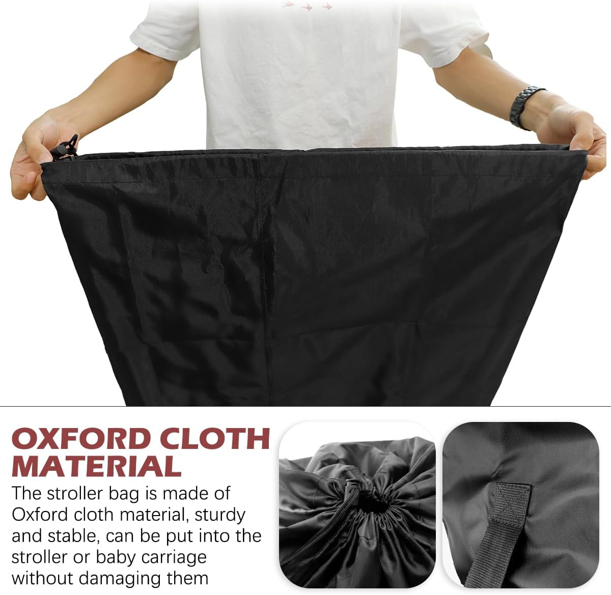 Stroller Transport Bags, Large Foldable Carrying Storage Bag for Airplane Gate Check Train Travel, 19.6x23.3Inch