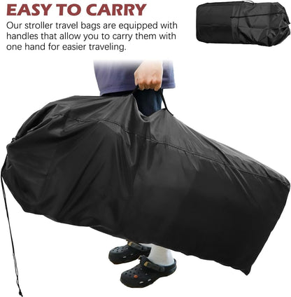 Stroller Transport Bags, Large Foldable Carrying Storage Bag for Airplane Gate Check Train Travel, 19.6x23.3Inch