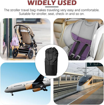 Stroller Transport Bags, Large Foldable Carrying Storage Bag for Airplane Gate Check Train Travel, 19.6x23.3Inch