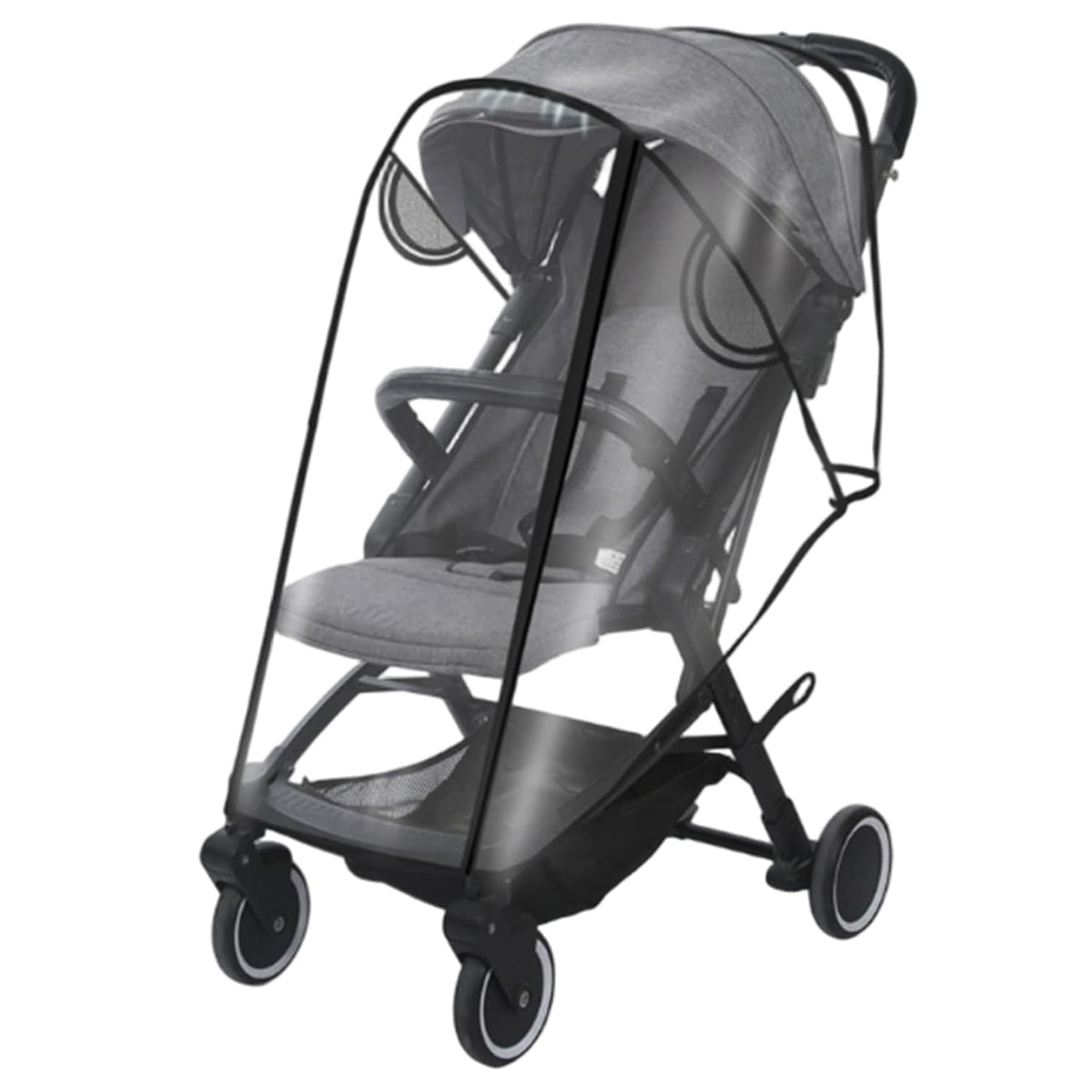 Waterproof Stroller Rain Cover with Double Zipper Ventilated Design – Rain Cover for Stroller for 4-8kg Baby Strollers Easy Access