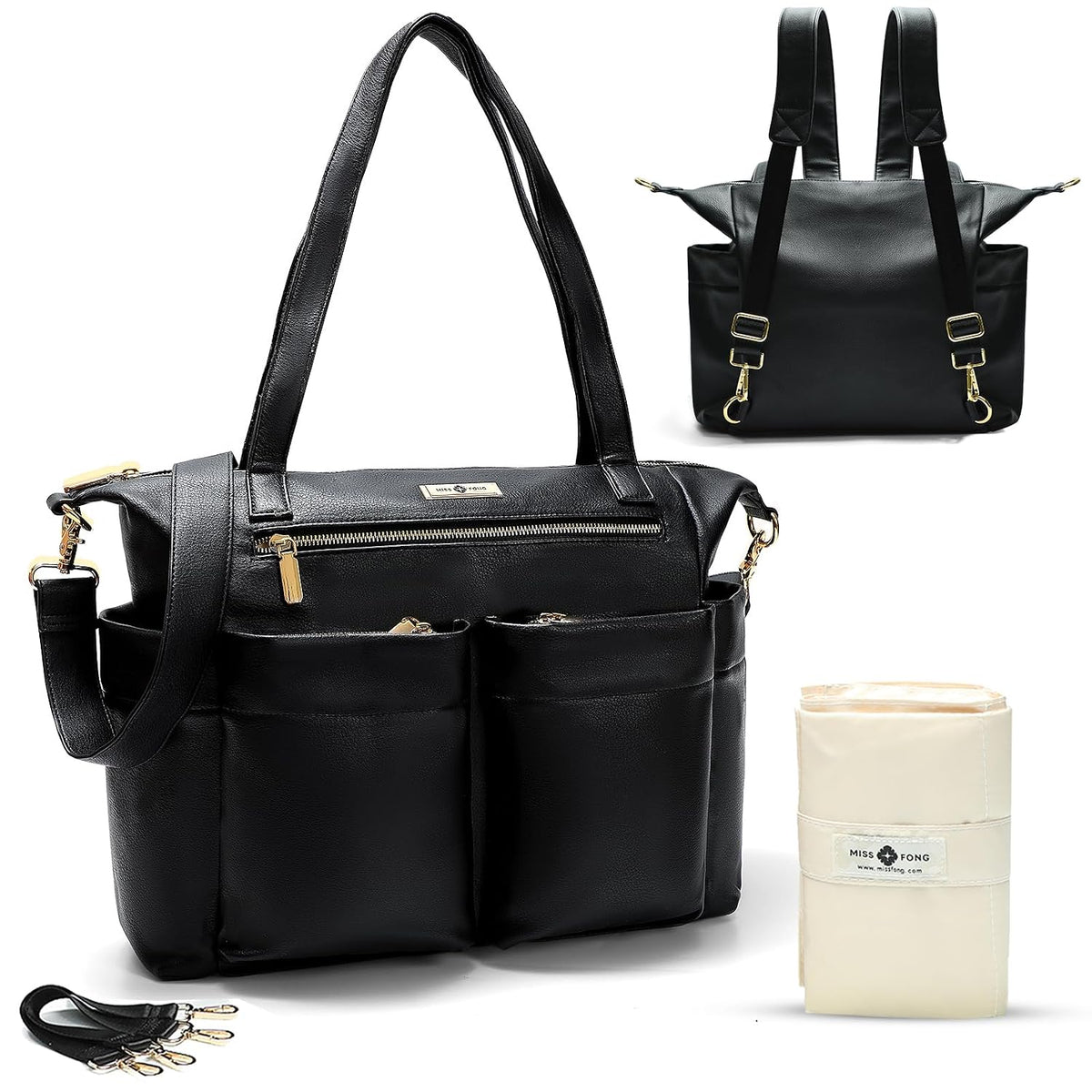 Diaper Bag Tote Leather Diaper Bag Backpack Pañaleras Para Bebe