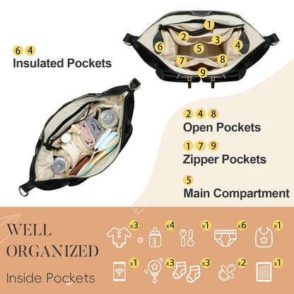 Diaper Bag Tote Leather Diaper Bag Backpack Pañaleras Para Bebe