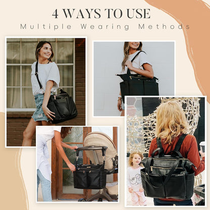 Diaper Bag Tote Leather Diaper Bag Backpack Pañaleras Para Bebe