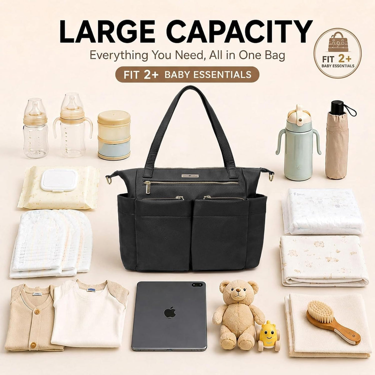 Diaper Bag Tote Leather Diaper Bag Backpack Pañaleras Para Bebe