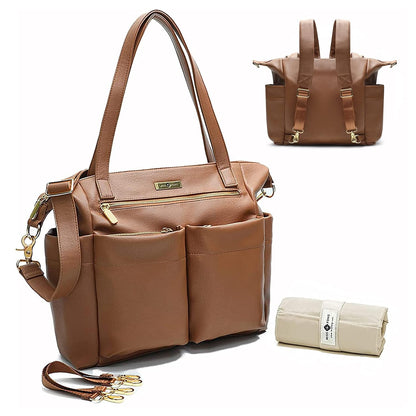 Diaper Bag Tote Leather Diaper Bag Backpack Pañaleras Para Bebe