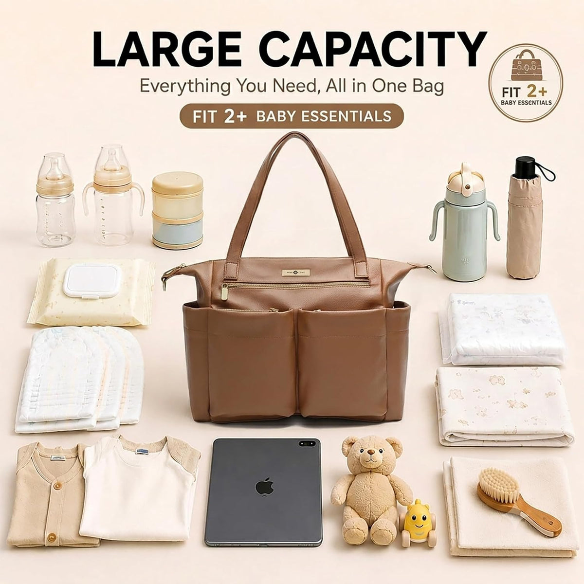 Diaper Bag Tote Leather Diaper Bag Backpack Pañaleras Para Bebe