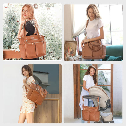 Diaper Bag Tote Leather Diaper Bag Backpack Pañaleras Para Bebe