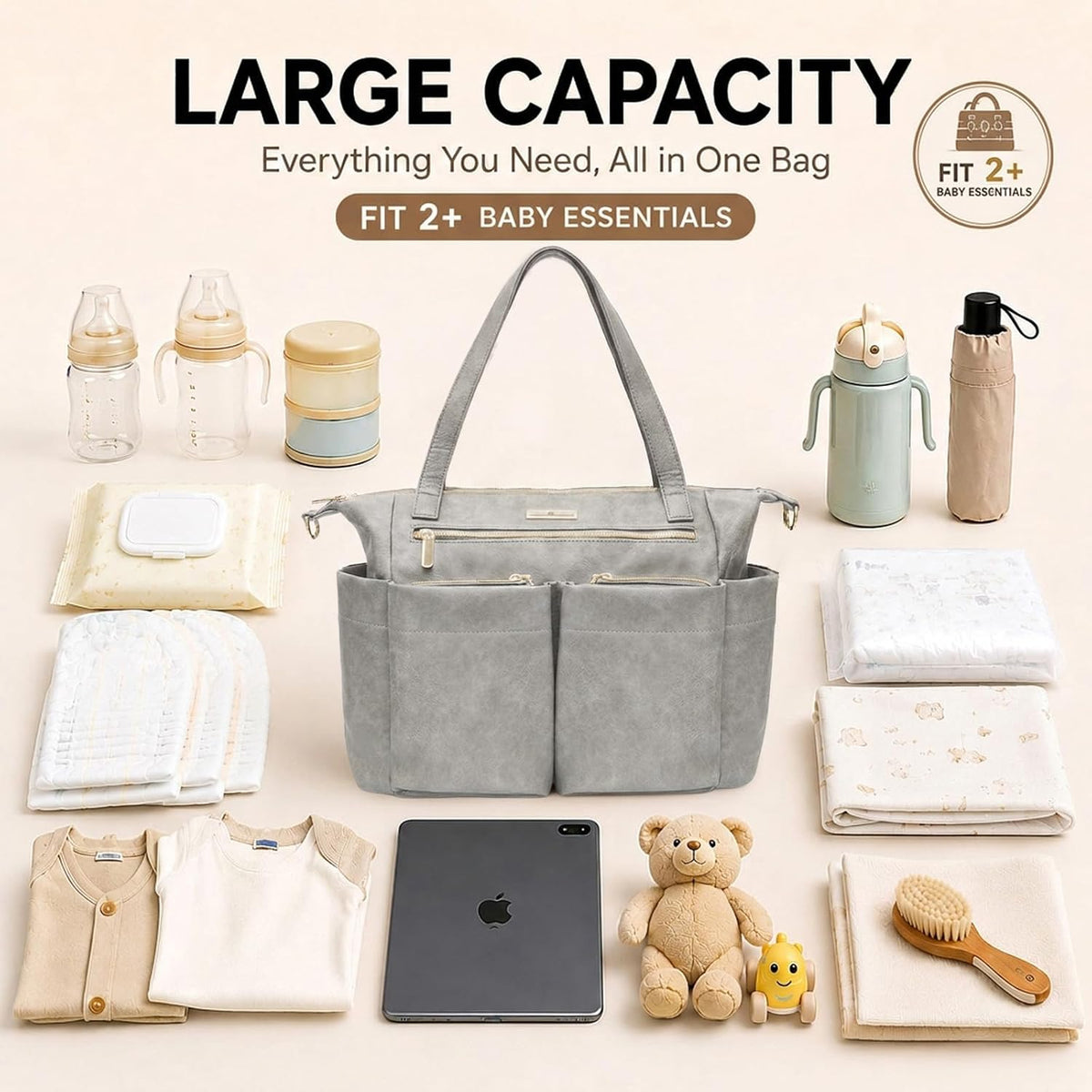 Diaper Bag Tote Leather Diaper Bag Backpack Pañaleras Para Bebe