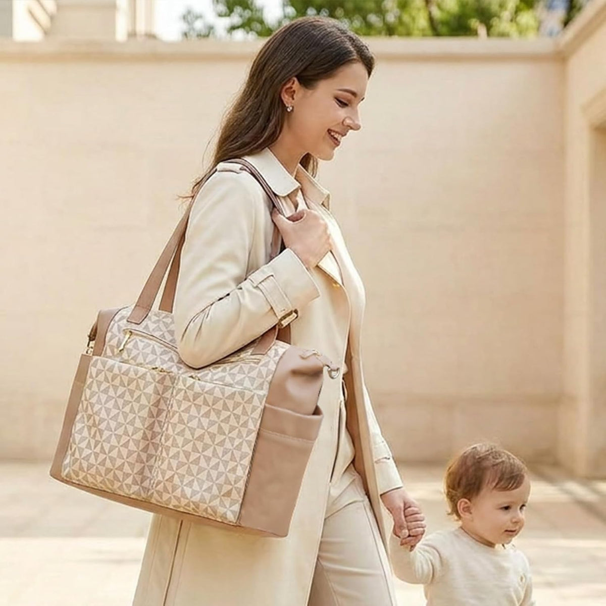 Diaper Bag Tote Leather Diaper Bag Backpack Pañaleras Para Bebe
