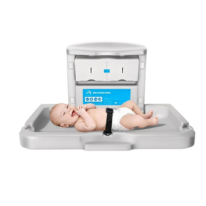 Commercial Baby Changing Station, Wall Mount with Safety Strap