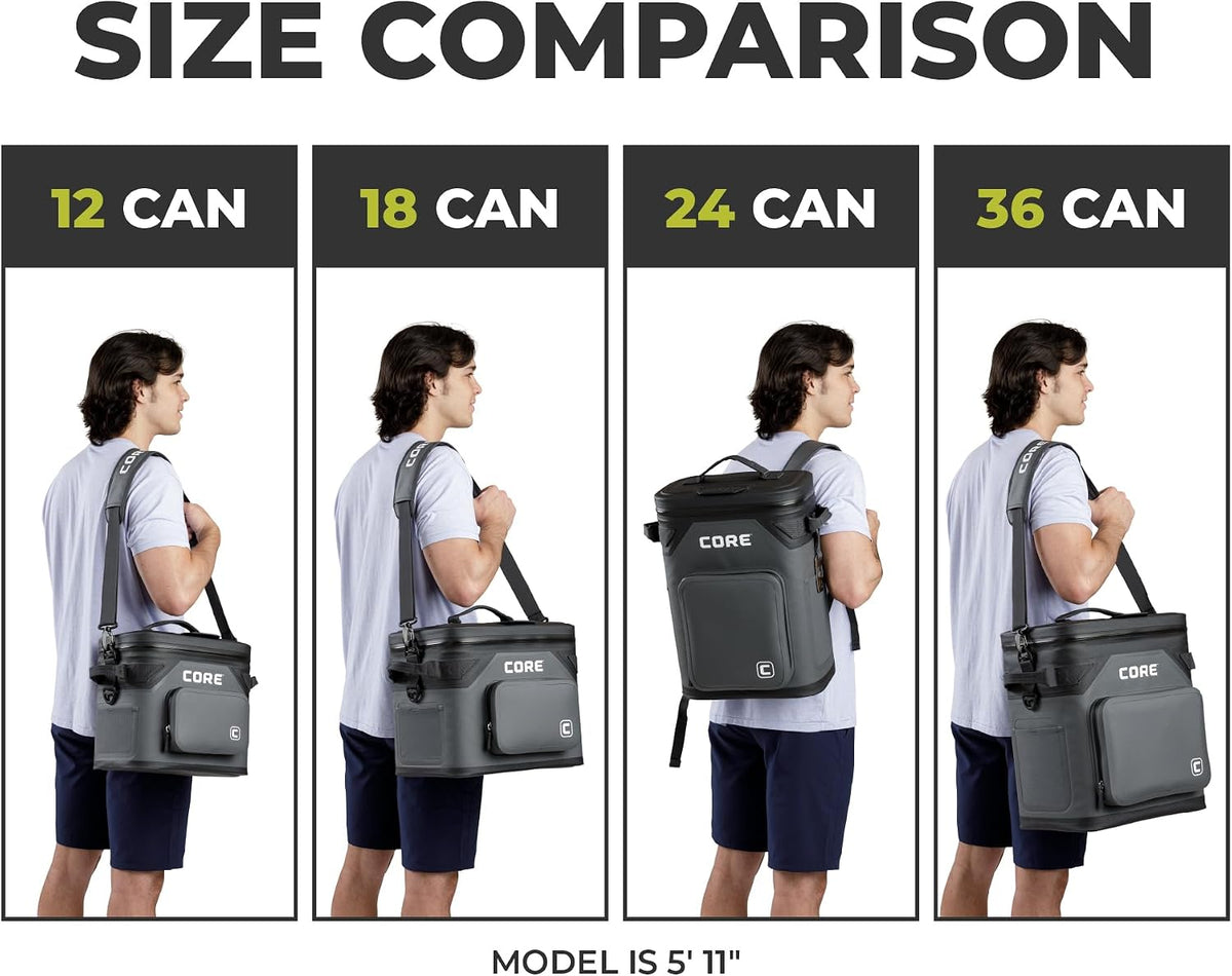 Magnetic Leak Proof Soft Cooler with Waterproof Zipper | Insulated Bag Portable Ice Chest Box | Best Soft Cooler for Food & Beverages for Tailgating, Car Camping, Travel, and Family Beach Picnics