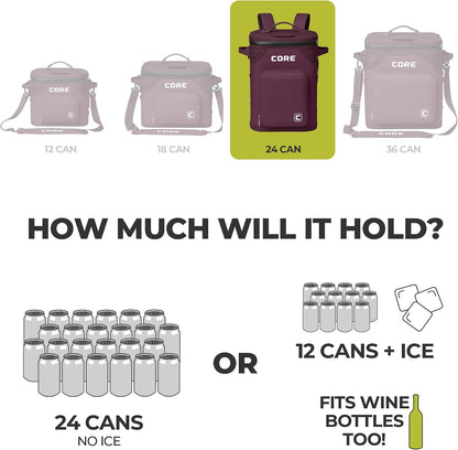 Magnetic Leak Proof Soft Cooler with Waterproof Zipper | Insulated Bag Portable Ice Chest Box | Best Soft Cooler for Food & Beverages for Tailgating, Car Camping, Travel, and Family Beach Picnics