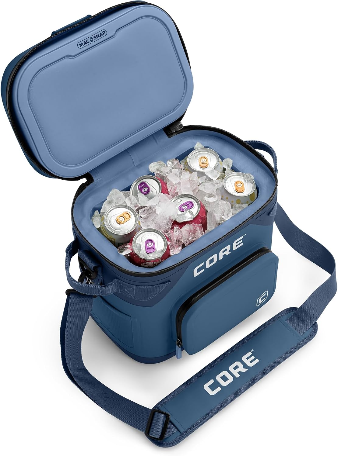 Magnetic Leak Proof Soft Cooler with Waterproof Zipper | Insulated Bag Portable Ice Chest Box | Best Soft Cooler for Food & Beverages for Tailgating, Car Camping, Travel, and Family Beach Picnics