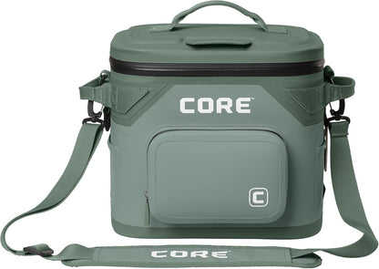 Magnetic Leak Proof Soft Cooler with Waterproof Zipper | Insulated Bag Portable Ice Chest Box | Best Soft Cooler for Food & Beverages for Tailgating, Car Camping, Travel, and Family Beach Picnics