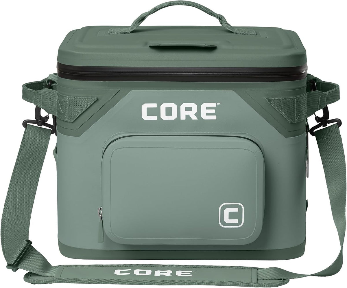 Magnetic Leak Proof Soft Cooler with Waterproof Zipper | Insulated Bag Portable Ice Chest Box | Best Soft Cooler for Food & Beverages for Tailgating, Car Camping, Travel, and Family Beach Picnics