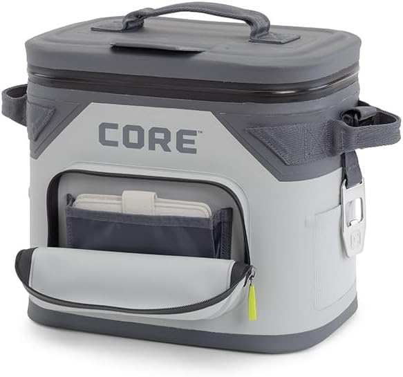 Magnetic Leak Proof Soft Cooler with Waterproof Zipper | Insulated Bag Portable Ice Chest Box | Best Soft Cooler for Food & Beverages for Tailgating, Car Camping, Travel, and Family Beach Picnics