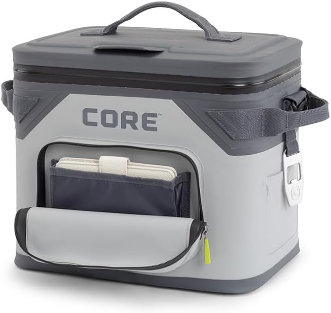 Magnetic Leak Proof Soft Cooler with Waterproof Zipper | Insulated Bag Portable Ice Chest Box | Best Soft Cooler for Food & Beverages for Tailgating, Car Camping, Travel, and Family Beach Picnics
