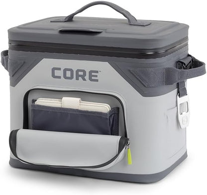 Magnetic Leak Proof Soft Cooler with Waterproof Zipper | Insulated Bag Portable Ice Chest Box | Best Soft Cooler for Food & Beverages for Tailgating, Car Camping, Travel, and Family Beach Picnics