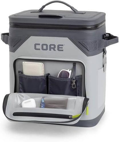Magnetic Leak Proof Soft Cooler with Waterproof Zipper | Insulated Bag Portable Ice Chest Box | Best Soft Cooler for Food & Beverages for Tailgating, Car Camping, Travel, and Family Beach Picnics