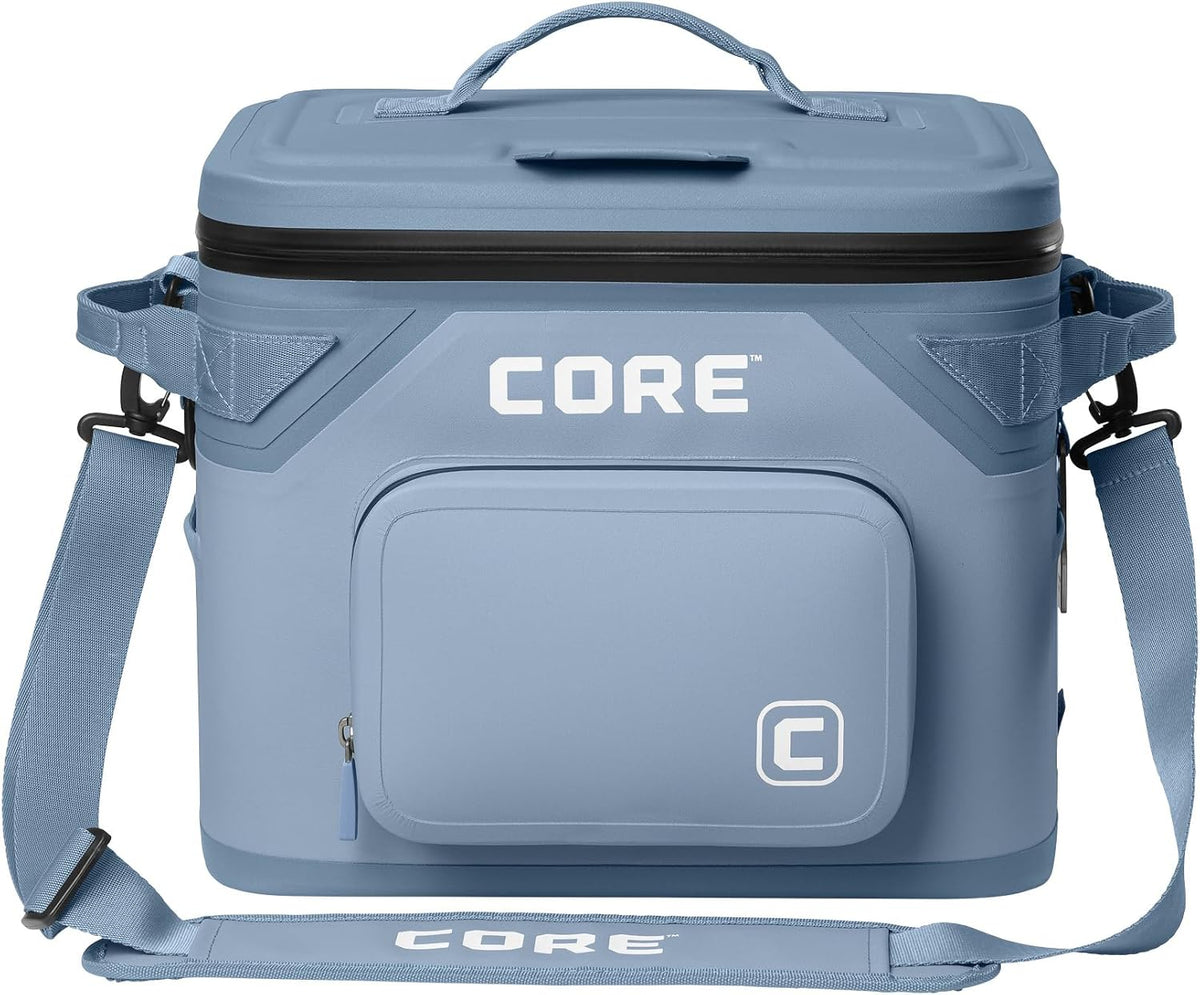 Magnetic Leak Proof Soft Cooler with Waterproof Zipper | Insulated Bag Portable Ice Chest Box | Best Soft Cooler for Food & Beverages for Tailgating, Car Camping, Travel, and Family Beach Picnics