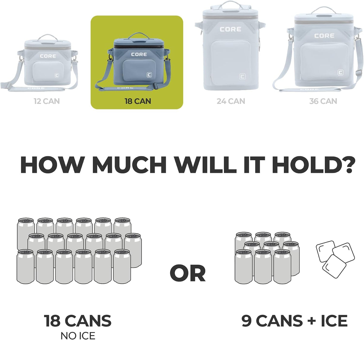 Magnetic Leak Proof Soft Cooler with Waterproof Zipper | Insulated Bag Portable Ice Chest Box | Best Soft Cooler for Food & Beverages for Tailgating, Car Camping, Travel, and Family Beach Picnics
