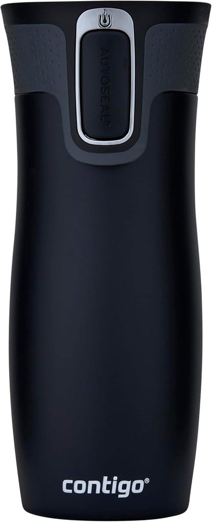 West Loop Autoseal Travel Mug, Stainless Steel Thermal Mug, Vacuum Flask, Leakproof Tumbler, Coffee Mug with BPA-Free Easy-Clean Lid
